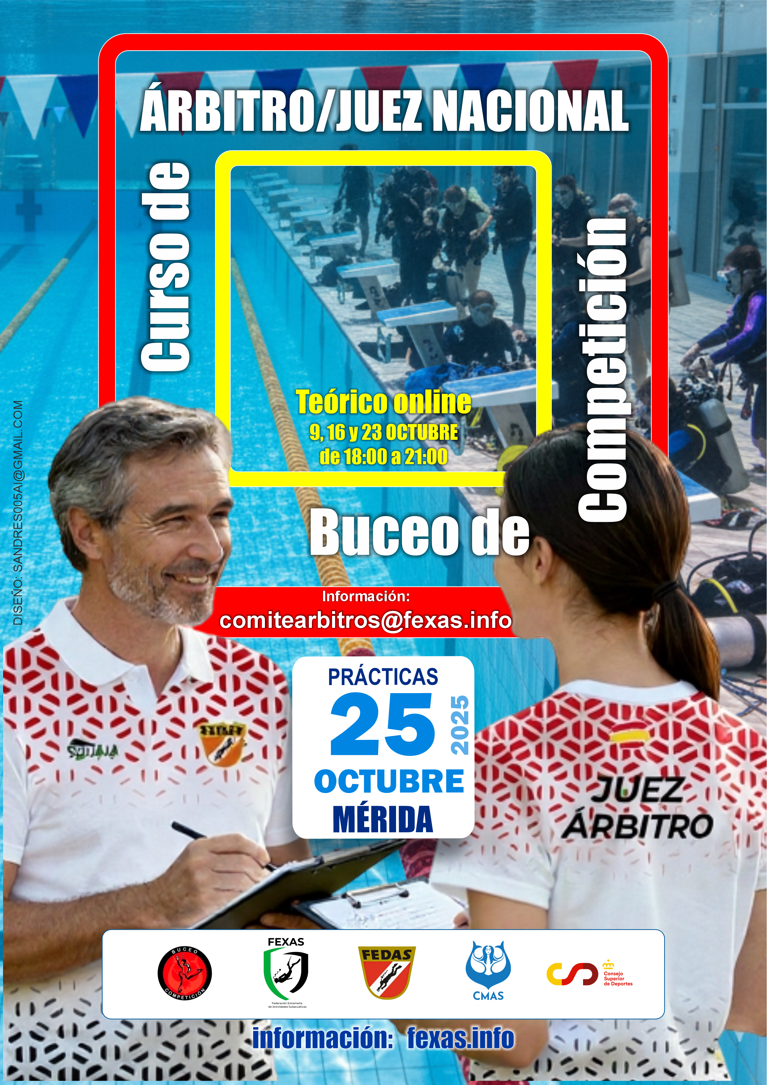 Cartel Curso de árbitro/juez nacional de Buceo de Competición 2025